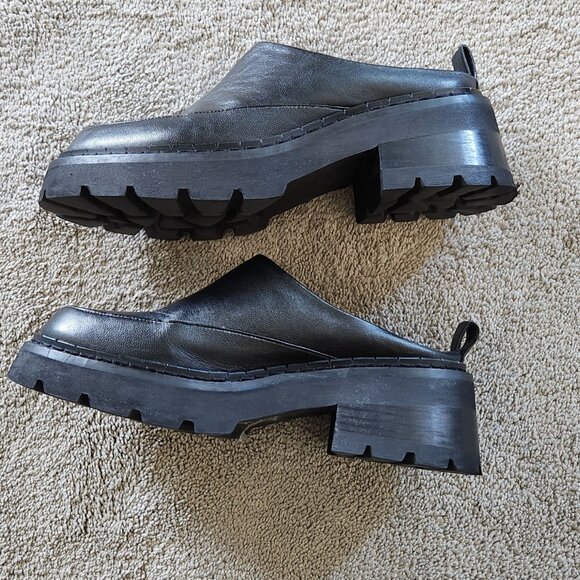 By Far Reyna black leather shoes/loafers/mules Sz 36/Us Sz 6 - Picture 8 of 14
